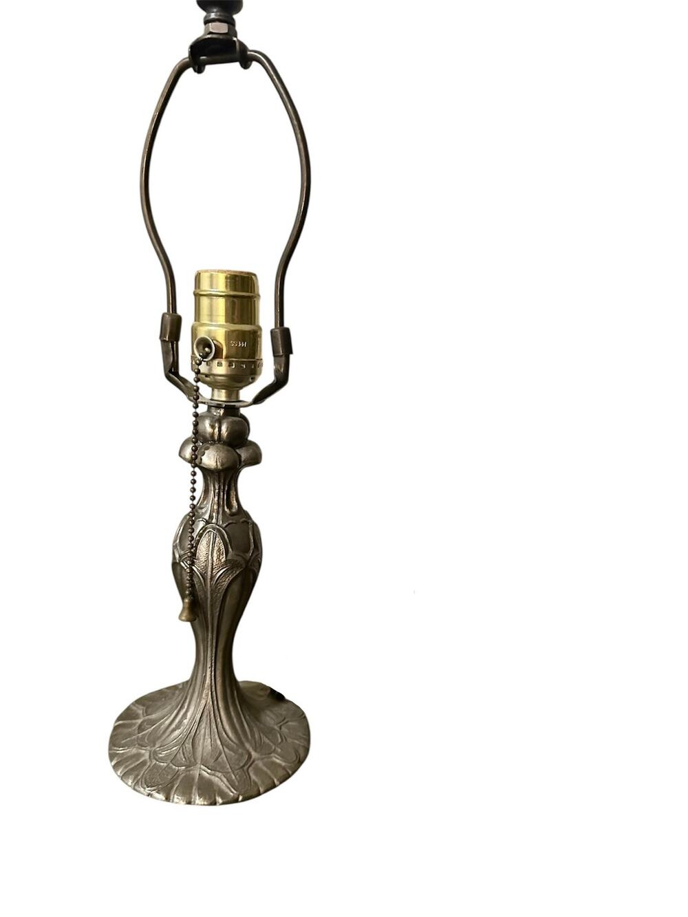 Victorian metal lamp art deco small romantic baroque French scrolling decor dark